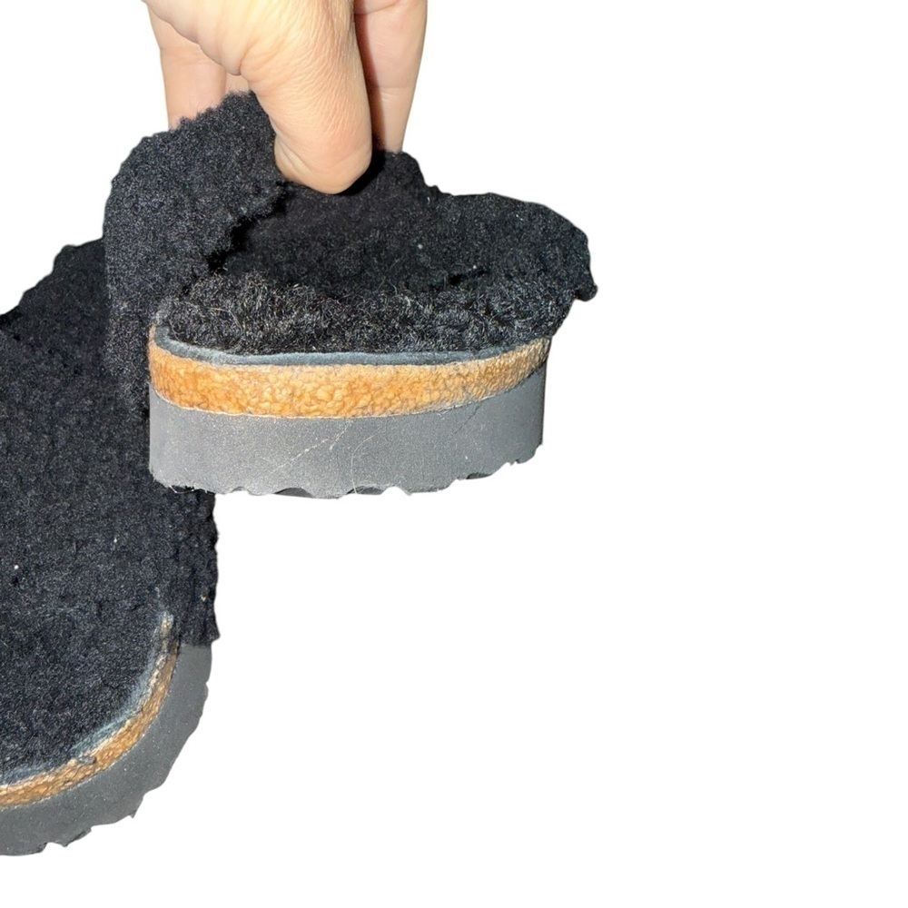 Birkenstock Papillio Daytona Teddy Shearling Platform Sandals Black festival - Picture 12 of 17